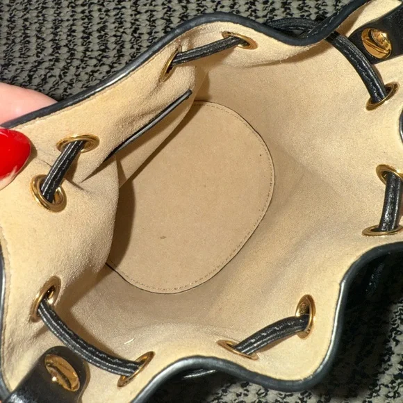 Tory Burch Mini TMono Elegant Black Bucket Bag - Picture 3 of 4
